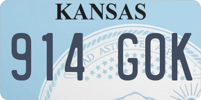 KS license plate 914GOK