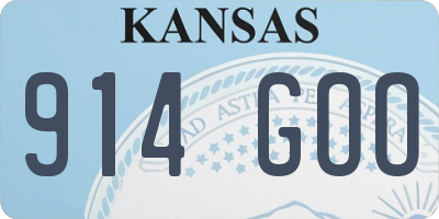 KS license plate 914GOO