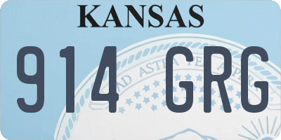 KS license plate 914GRG
