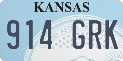 KS license plate 914GRK