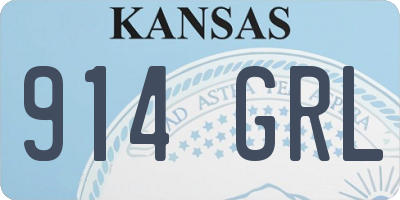 KS license plate 914GRL