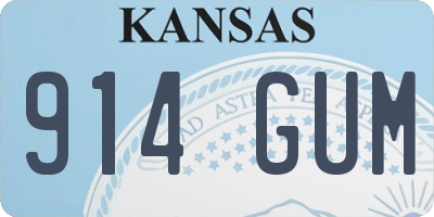KS license plate 914GUM