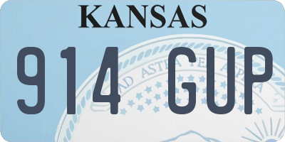 KS license plate 914GUP