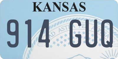 KS license plate 914GUQ