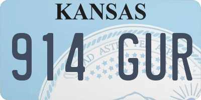 KS license plate 914GUR