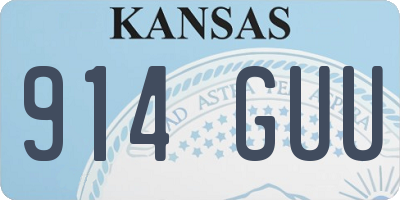 KS license plate 914GUU
