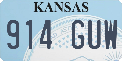 KS license plate 914GUW