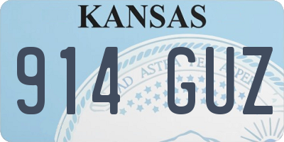 KS license plate 914GUZ