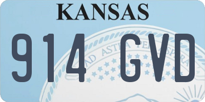 KS license plate 914GVD