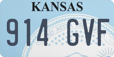 KS license plate 914GVF