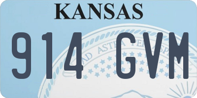 KS license plate 914GVM