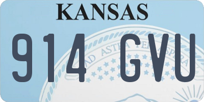 KS license plate 914GVU