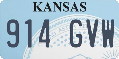 KS license plate 914GVW