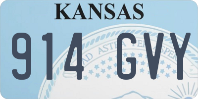 KS license plate 914GVY