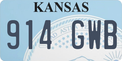 KS license plate 914GWB