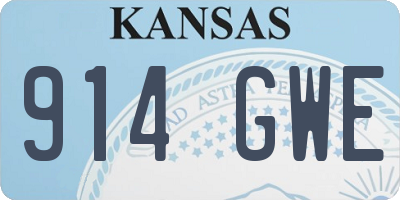 KS license plate 914GWE