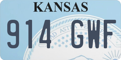 KS license plate 914GWF