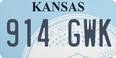 KS license plate 914GWK