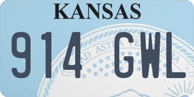 KS license plate 914GWL
