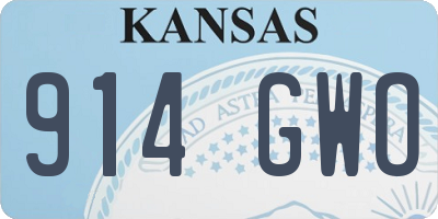 KS license plate 914GWO