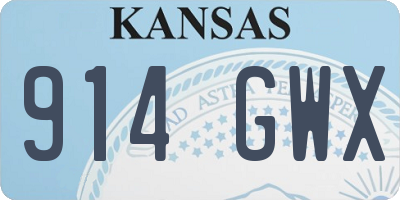 KS license plate 914GWX