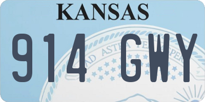 KS license plate 914GWY