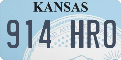KS license plate 914HRO