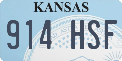 KS license plate 914HSF