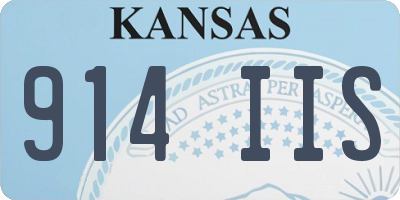 KS license plate 914IIS