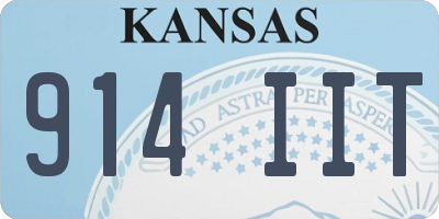KS license plate 914IIT