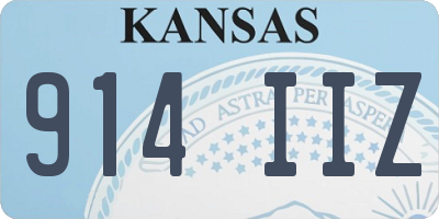 KS license plate 914IIZ