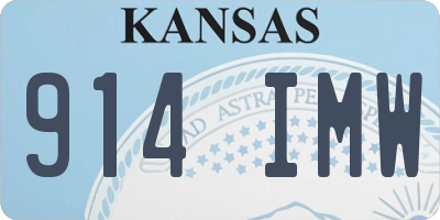 KS license plate 914IMW