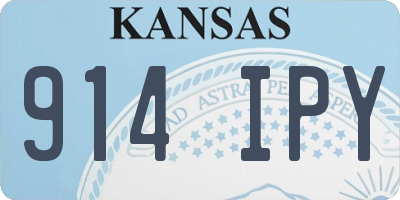 KS license plate 914IPY