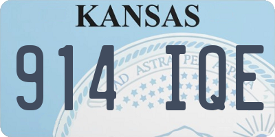 KS license plate 914IQE