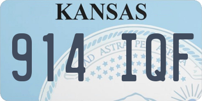 KS license plate 914IQF