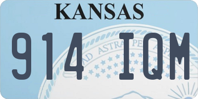 KS license plate 914IQM