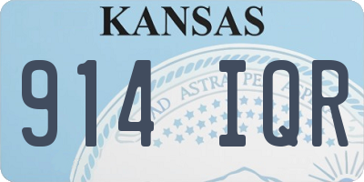 KS license plate 914IQR