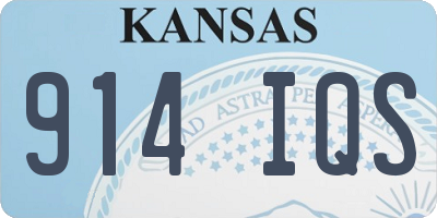 KS license plate 914IQS