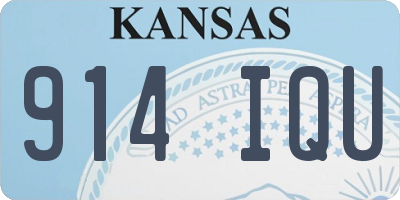 KS license plate 914IQU