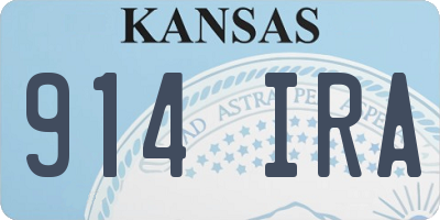 KS license plate 914IRA