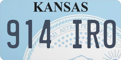 KS license plate 914IRO