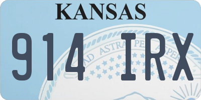 KS license plate 914IRX
