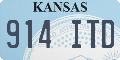 KS license plate 914ITD