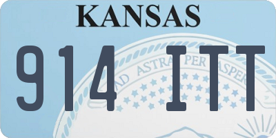 KS license plate 914ITT