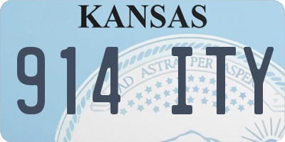 KS license plate 914ITY