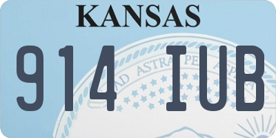 KS license plate 914IUB