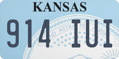 KS license plate 914IUI