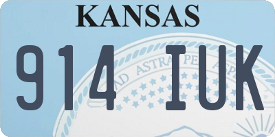 KS license plate 914IUK