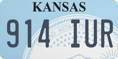KS license plate 914IUR