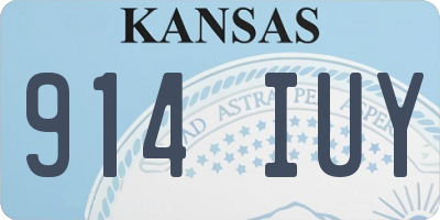 KS license plate 914IUY